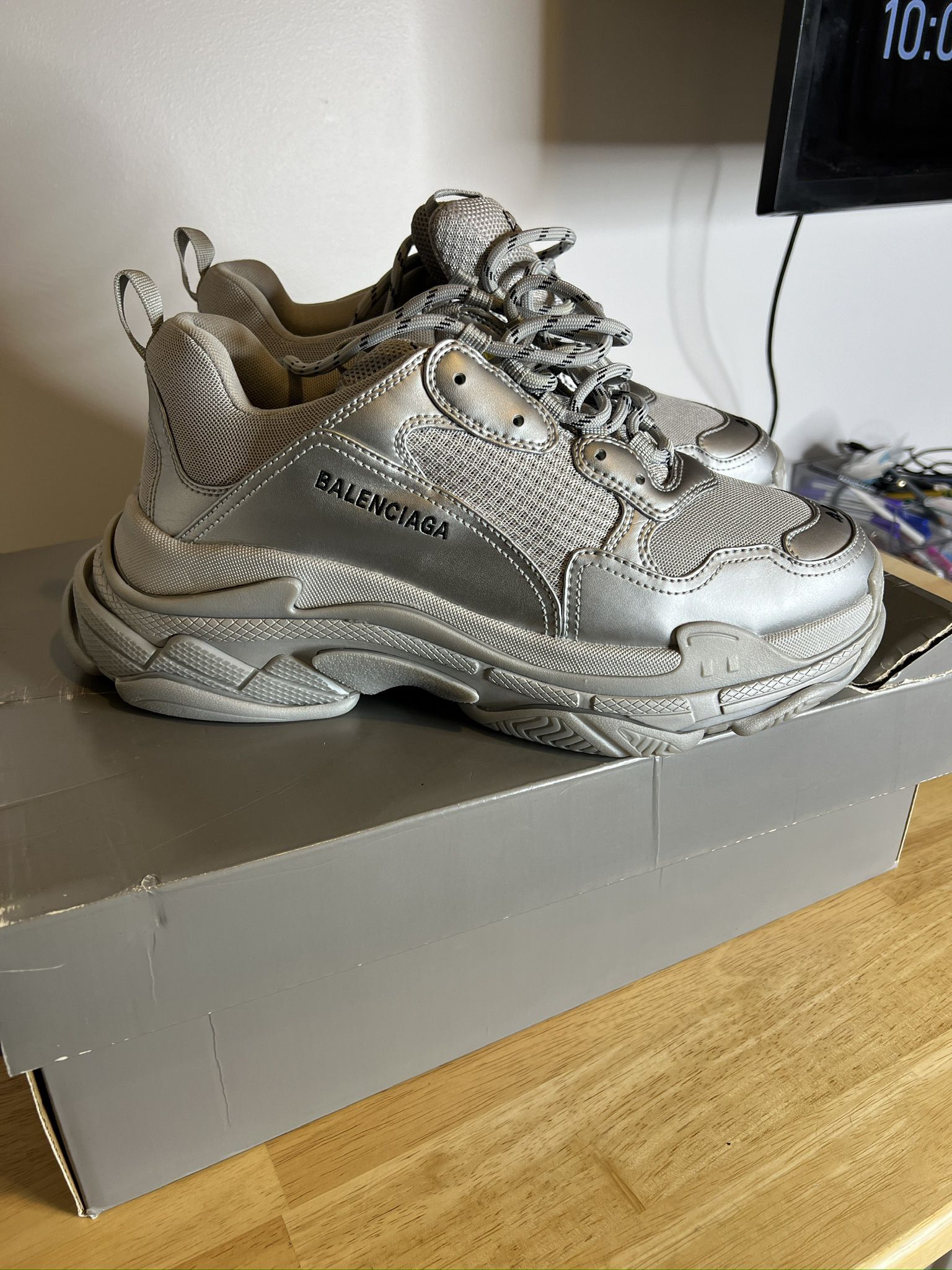 Balenciaga Triple S Sneaker (Silver)