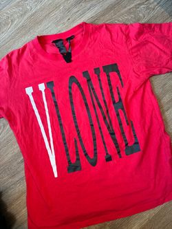 Mens red vlone shirt size L
