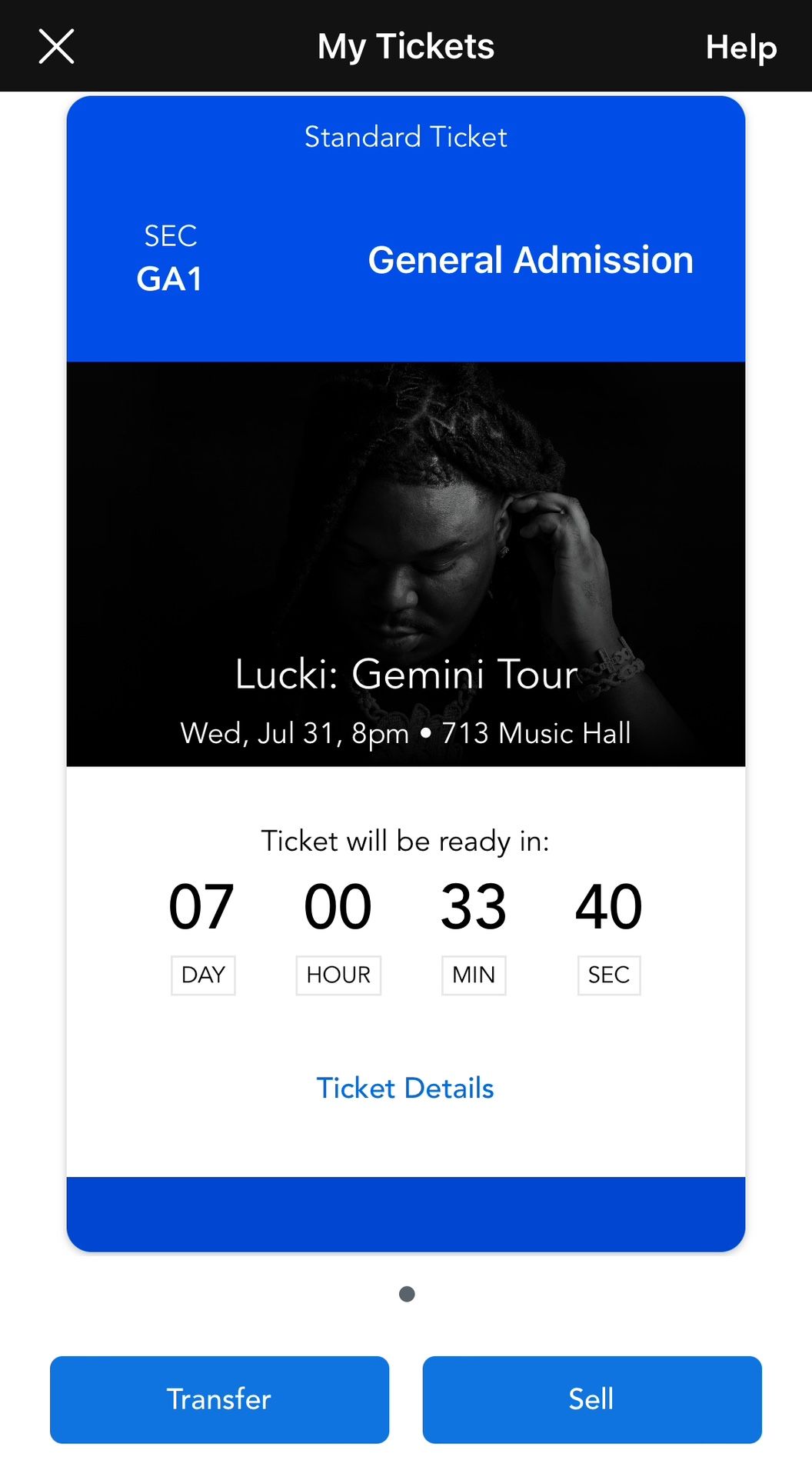 Lucki Concert General Admission Ticket