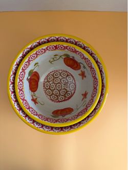 Temp-tations Pumpkin Patch Nesting Bowl Set (1.0QT / 0.5QT) / Tazones Temp-tations