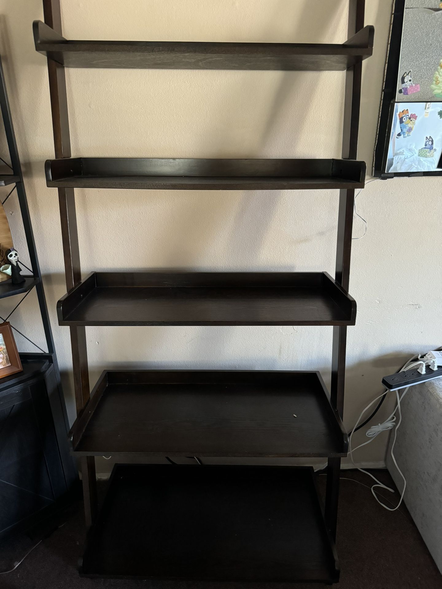 76-inch Leaning Ladder Bookcase