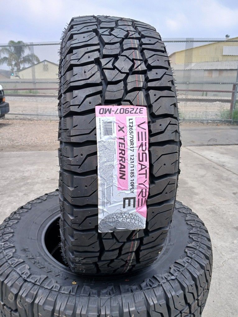 LT 265 70R17 Tires New Vercelli All Terrain 10 Ply Extra Load Range E