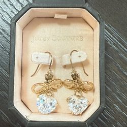 Juicy Couture gold heart earrings