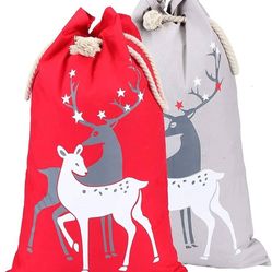 Christmas bag Santa Sack Christmas Canvas Santa Bag with Drawstring Xmas Personalized Gift Bag Extra Large Christmas Sacks for Kids Adult Size 27.5"x1