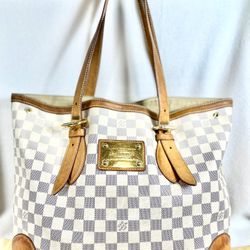 Authentic Louis Vuitton Tote Shoulder Hampstead MM Medium With Dust Bag