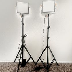 Neewer 2 Packs Dimmable Bi-Color 480 LED Video Light and Stand Lighting Kit