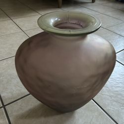 15" Tall, Large Glass Vase for Decor, Tall Floor Vase for Pampas Grass Plants Flowers, Big Vases for Decor Living Room Floor, Glass Floor Vase, Flower