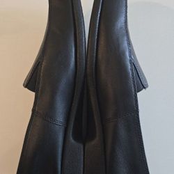 Hush Puppies Women's Shoes Size 10W Black Leather 