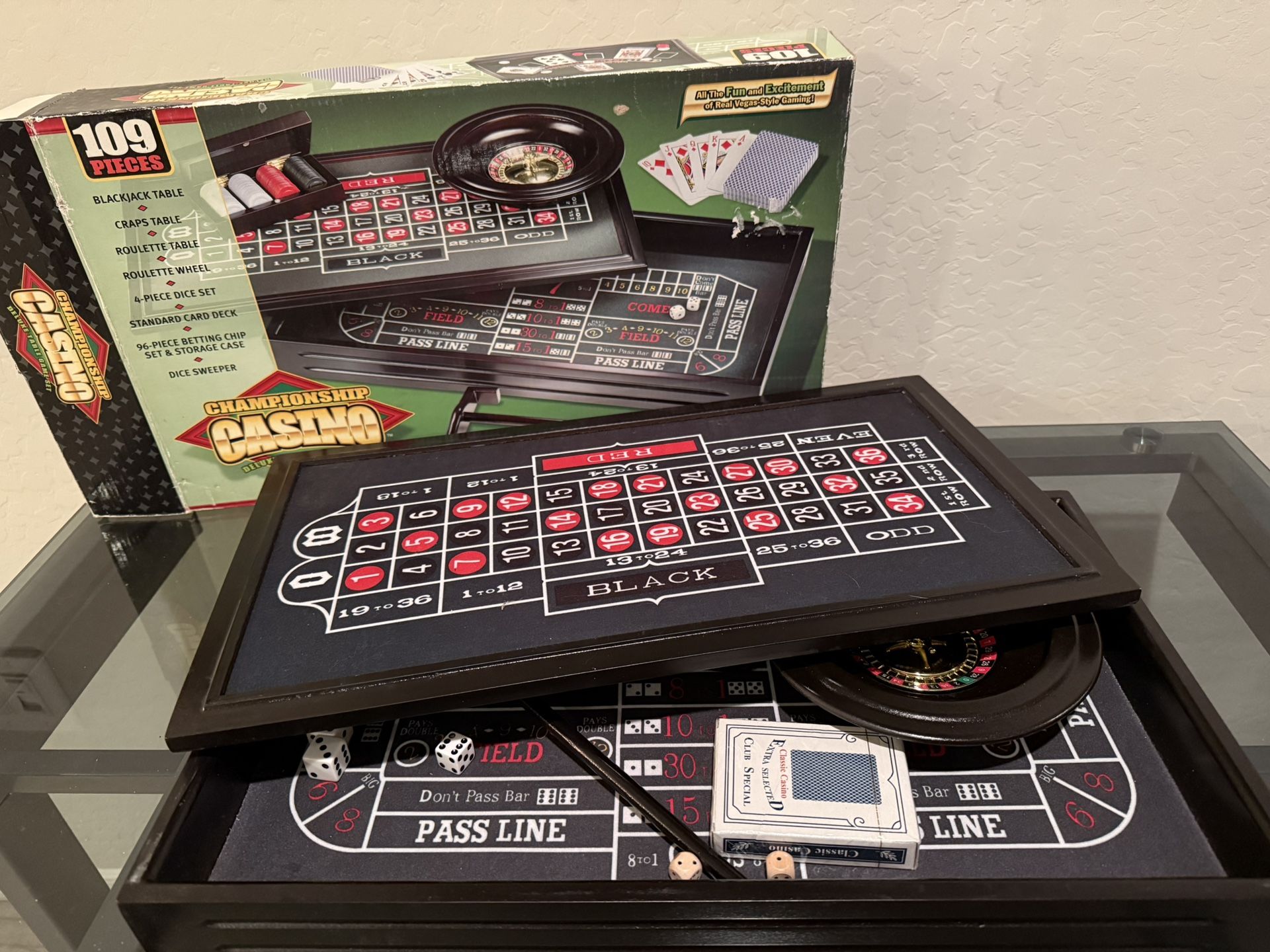 Championship Casino Multi-Game Deluxe Table Set