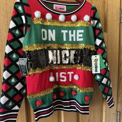 NWT TipsyElves Ugly Christmas Sweater- Size M