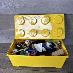 LEGO Storage Brick Case 8 Stud Large Yellow Container Plastic Bin Box 3.5lb Misc