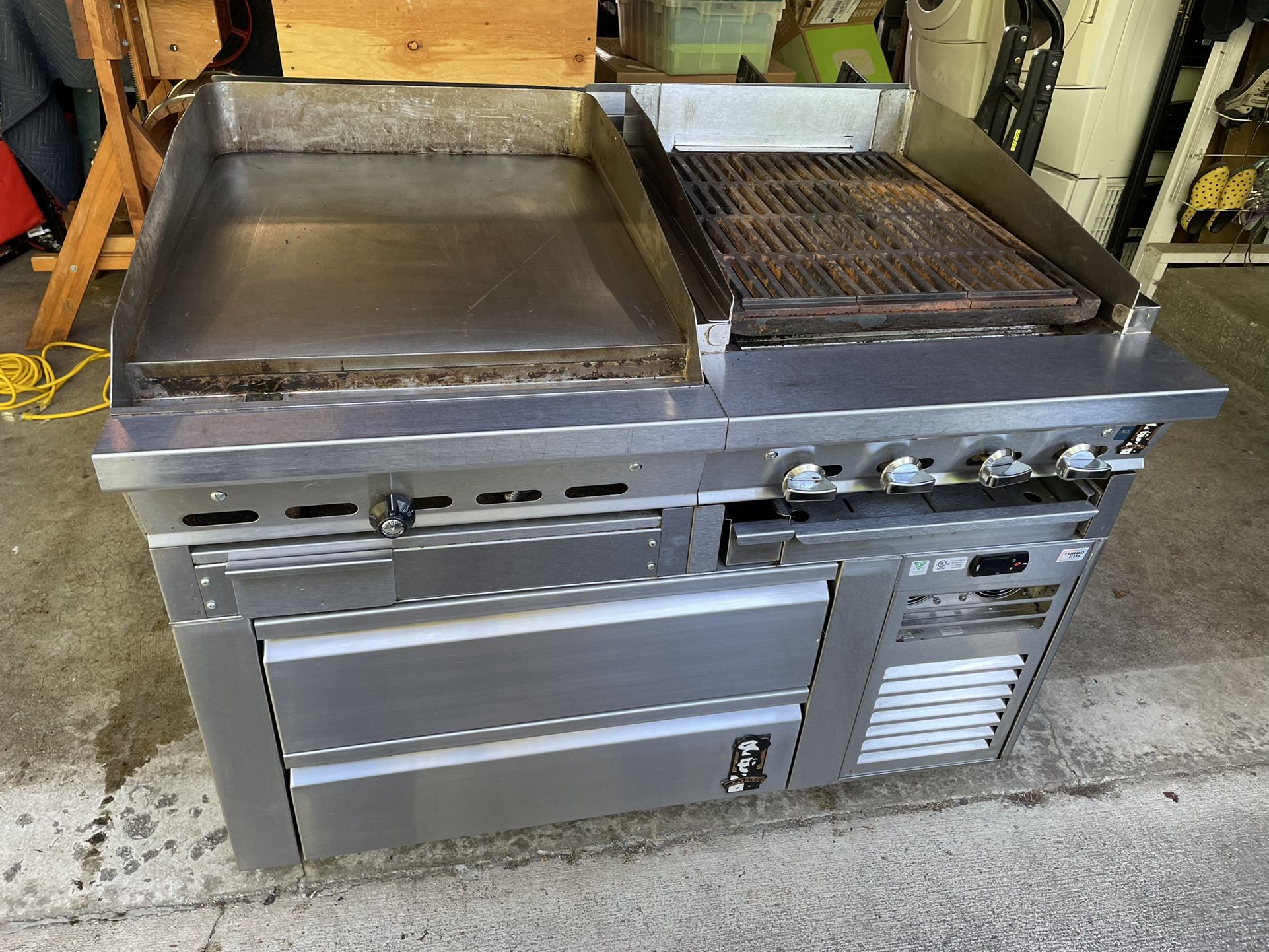 48” Montague Commercial Grill Griddle W Cooling Drawers for Sale in