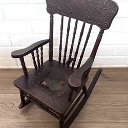 19th Century Eastlake Revival Childs  Rocking Chair / READ