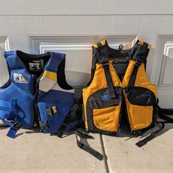 Body Glove Youth Life Jacket (50–90 lbs) + Adult XS/S Life Jacket – Good Condition