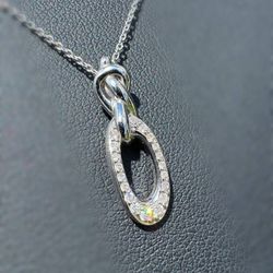 Di Modolo Jewelry 18k white gold natural diamonds 0.30CTW necklace chain 18.00" 1.00mm width