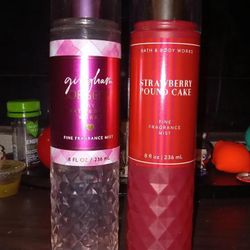 Bath & Body Works Fragrance Mist (Gingham Gorgeous & Strawberry Pound Cake)