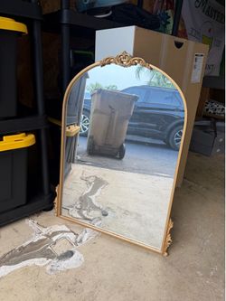 Gold arch mirror