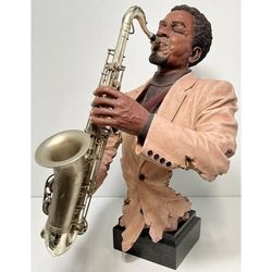 2003 Willitts Designs All that Jazz All Night Long Saxophone Player Sculpture