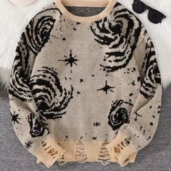 Multi-coloured knitted sweater 