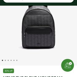 Black Lacoste Backpack 