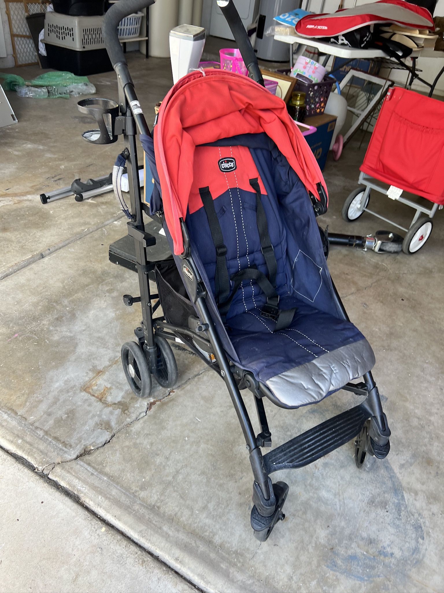 Quality Chicco Liteway stroller padded handles cupholder