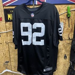 Men's Las Vegas Raiders Richard Seymour Nike Black Retired Player Game Jersey XXL 