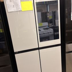 Samsung 29cu Ft Refrigerator White Glass Family Hub 