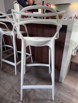 Kartell white counter stools