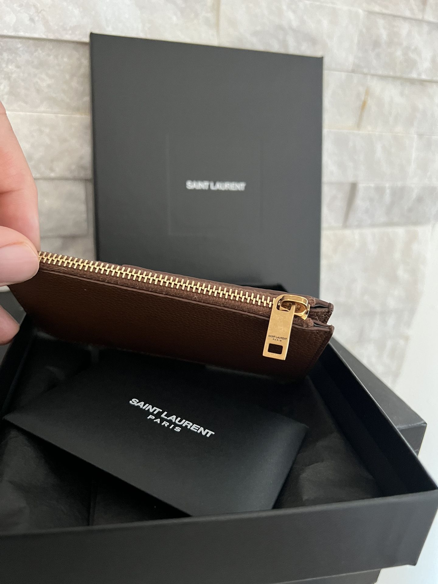 Y S L Black Crocodile Cardholder With Gold Emblem for Sale in Scottsdale,  AZ - OfferUp