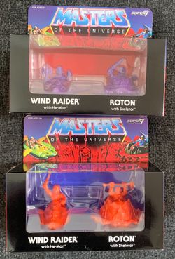 Super7 Masters of the Universe MUSCLE Wind Raider Roton Orange and Purple