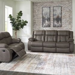 Gray Sofa Loveseat, Recliners