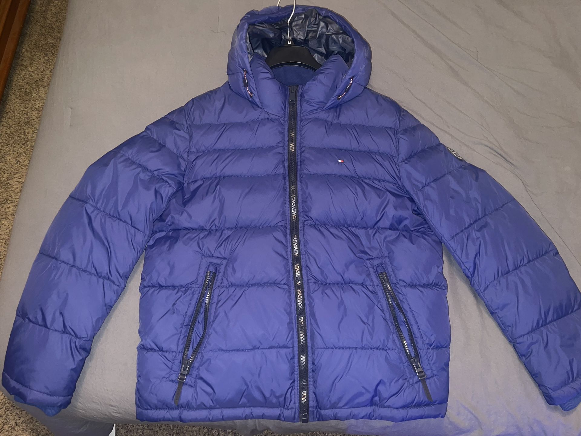 Blue & Black Tommy Hilfiger Puffer Jacket