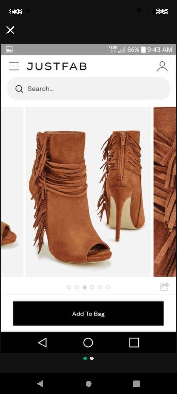 Women's new JustFab Marlen Bootie Heels Size 8