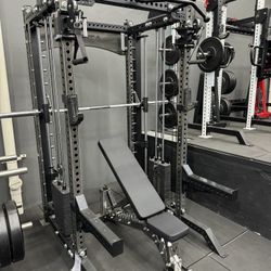 COMMERCIAL SMITH MACHINE/ POWER CAGE/ ADJUSTABLE PULLEY SYSTEM/ GYM EQUIPMENT/ FUNCTIONAL TRAINER/ VESTA FITNESS/ FREE DELIVERY 🚚 
