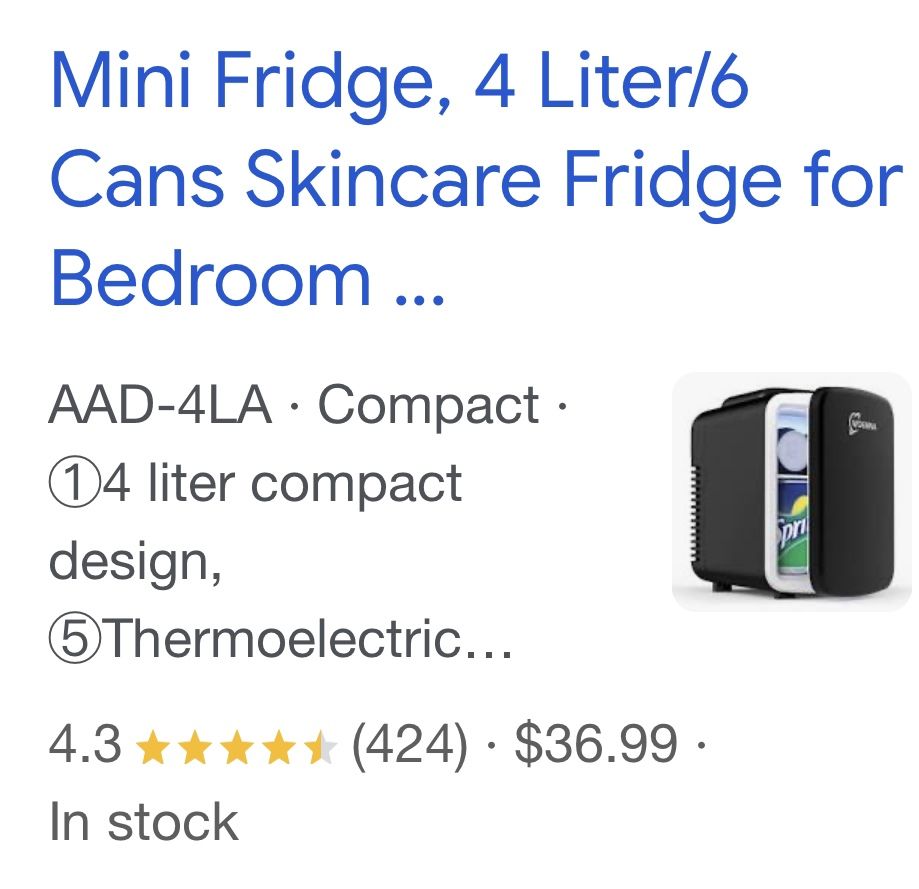 Mini fridge
