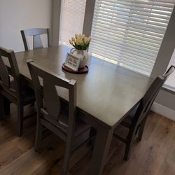 Grey Dining table (extendable )