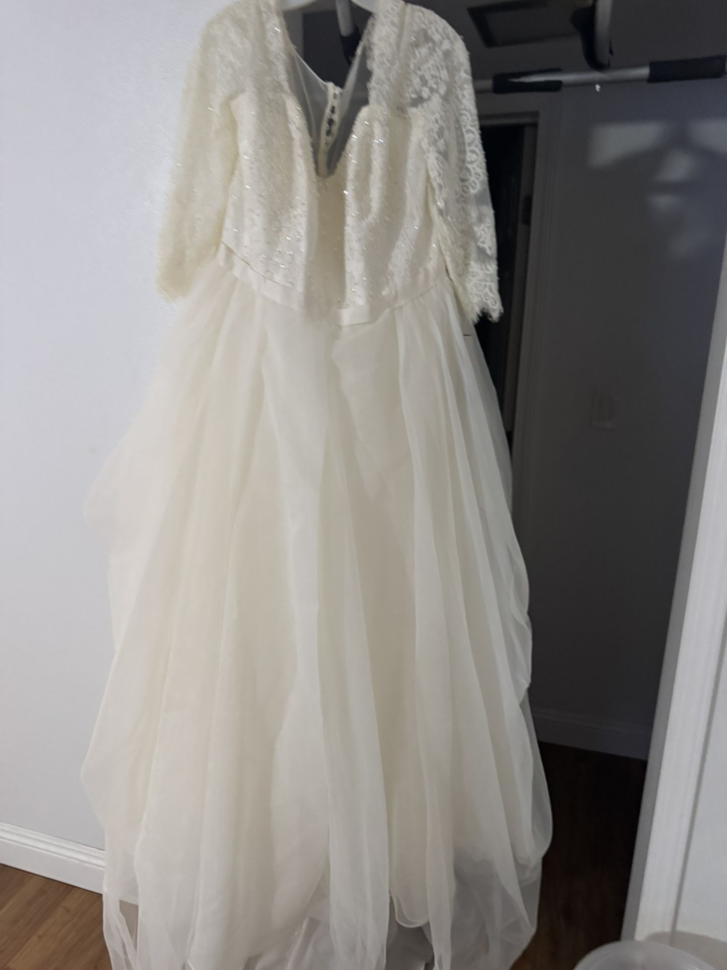 Plus Size Ivory Wedding Dress From David’s Bridal