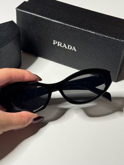 Prada Black Oval Sunglasses