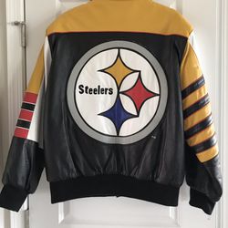 Collectable NFL Steelers Leather Reversible Jacket 
