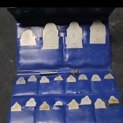 Brown & Sharpe 628 Radius Gage Set Stainless 24pc w/Holder & Pouch Machinist USA