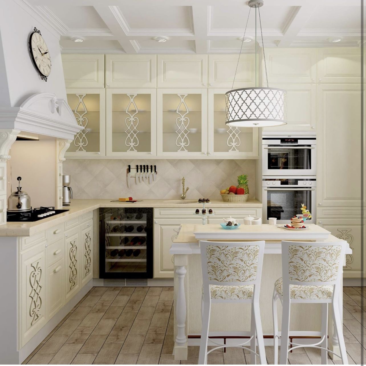 3-Light Modern Kitchen Island Drum Pendant Light