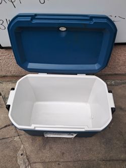 Blue and White Hard Cooler
