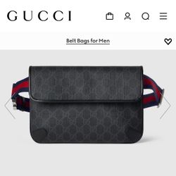 MENS Gucci GG BLACK BELT BAG 
