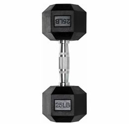 Hex Dumbbells - Heavy Duty PVC Coated Weights, Chrome-Plated Knurled Handles, Fixed Hexagon Dumbbell