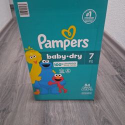 Box Of Pampers Diapers (84 COUNT SIZE 7)