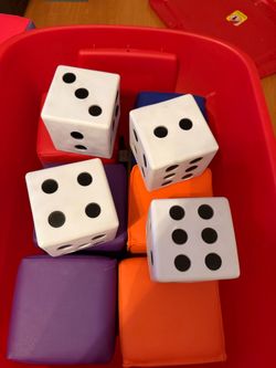 Large Foam light up Dice and foam blocks