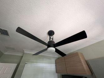 Matte Black Modern Ceiling Fan