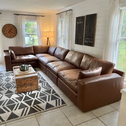 NEW Leather Cloud Couch Modular Sofa