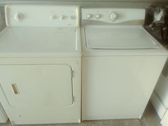 Washer and gas dryer they both work great clean inside and out