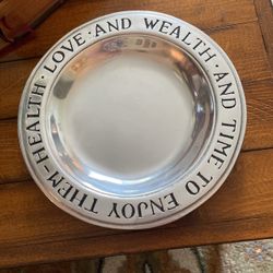 Vintage Decorative Plate heavy 